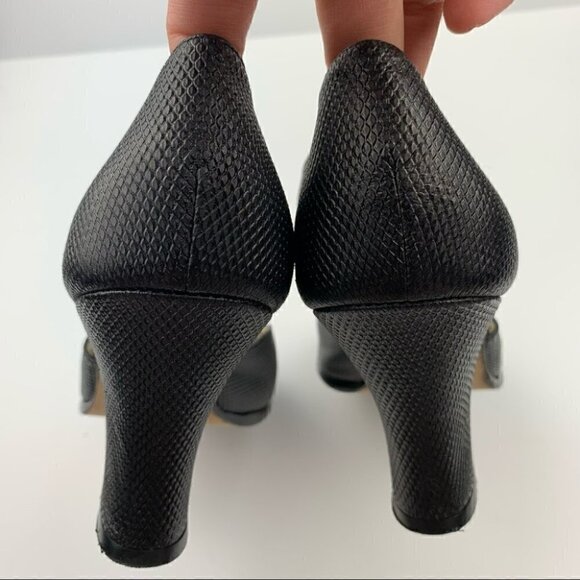 Paloma heels 7 Italian leather snakeskin print - Picture 8 of 12